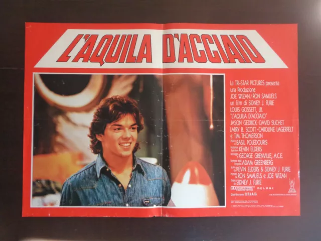 fotobusta L'AQUILA D'ACCIAIO (1986) "1° ED" J.GEDRICK B.JACOBY  tipo LOCANDINA