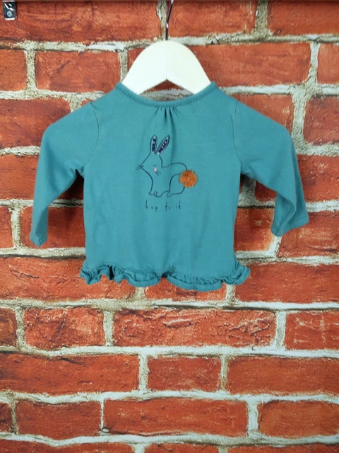 T-Shirt Top Abito Bambina Bundle Età 3-6 Mesi Monsoon M&S Next Floreale 68Cm 2