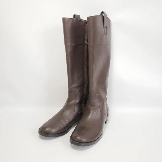 Ralph Lauren Size 6.5B Women's Stara Zip up Leather Brown Boots