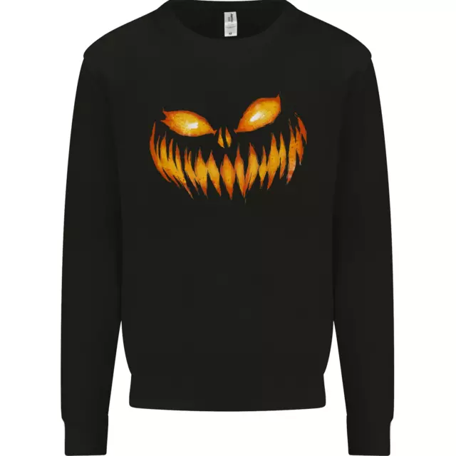 Pumpkin Face Halloween Horror Scary Mens Sweatshirt Jumper