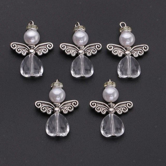 5 stück diy charms perle s tanzen engelsflügel baumeln anhänger diy 2