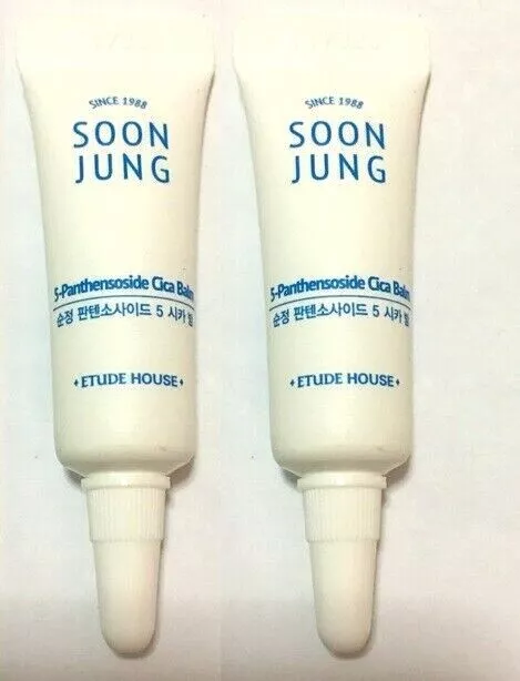 Etude House Soon Jung 5-Panthensoside Cica Balm 5ml x2 New