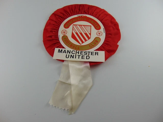 Autocollant Rosette Manchester United FC 1974 - Original BAB - Inutilisé - Collector