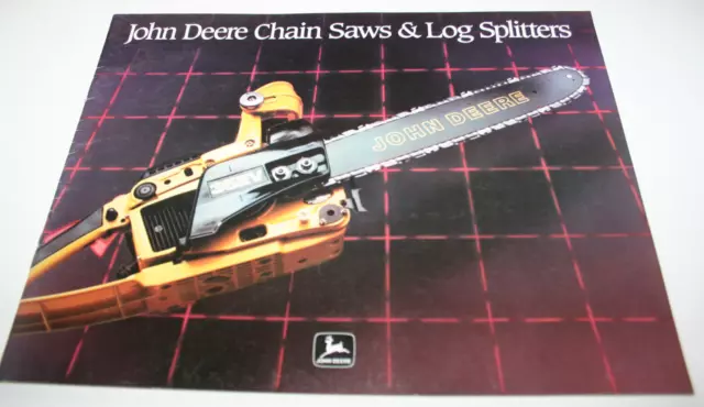 John Deere Chain Saws & Log Splitters Brochure 1984 25EV 35EV 50V 55EV 65EV 80EV
