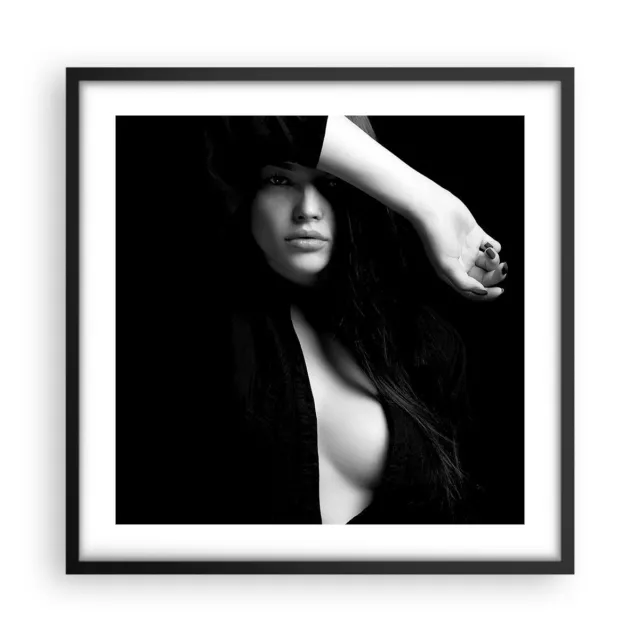 Cuadro Poster de Pared 50x50cm P�ster Marco Mujer Acto Retrato Wall Art Prints