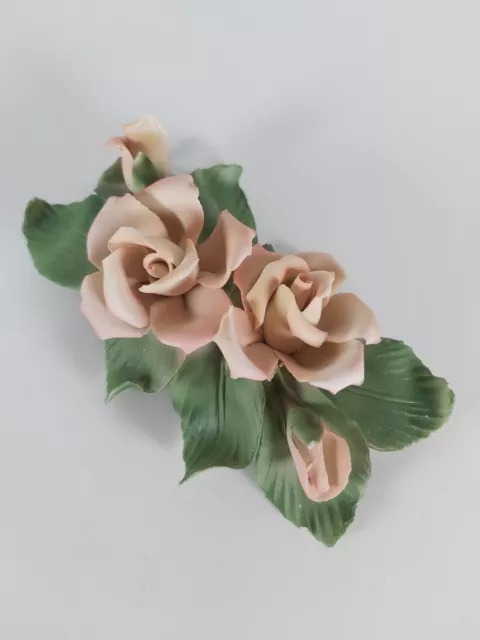 Capodimonte Porcelain Rose Ornament/ Figurine