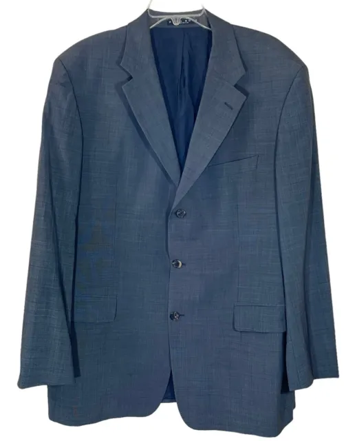 BOSS HUGO BOSS Da Vinci Blazer Men’s 44R USA Gray Wool Double Vented Jacket FLAW