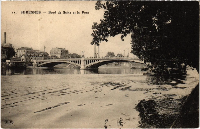CPA Suresnes Bords de la Seine et le Pont (1315032)