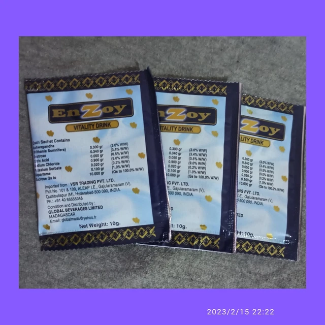 EnZoy Vitality, 3 sachets de 10 gr- Péremption 04/2024 (lettre suivie laposte). 2