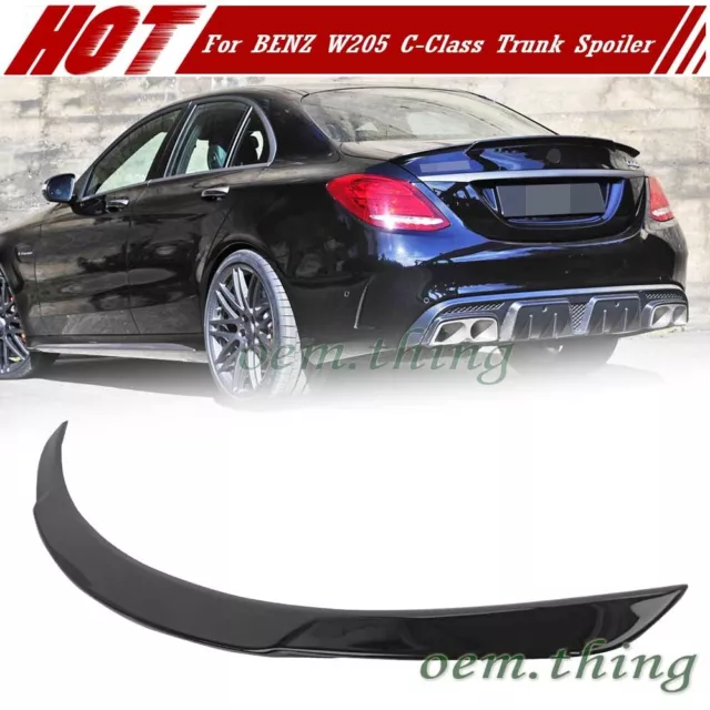 2021 Fit For Mercedes Benz W205 C Class Saloon Rear Trunk Spoiler Wing Painted