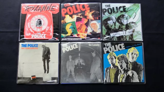 RARE THE POLICE Six Pack Org 1980 UK Ltd Ed Blue Vinyl x 6 Singles NrM/NrM COND