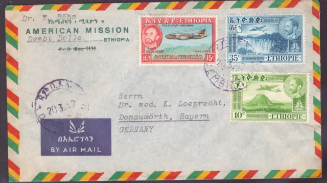 Äthiopien Luftpostbrief nach Bayern