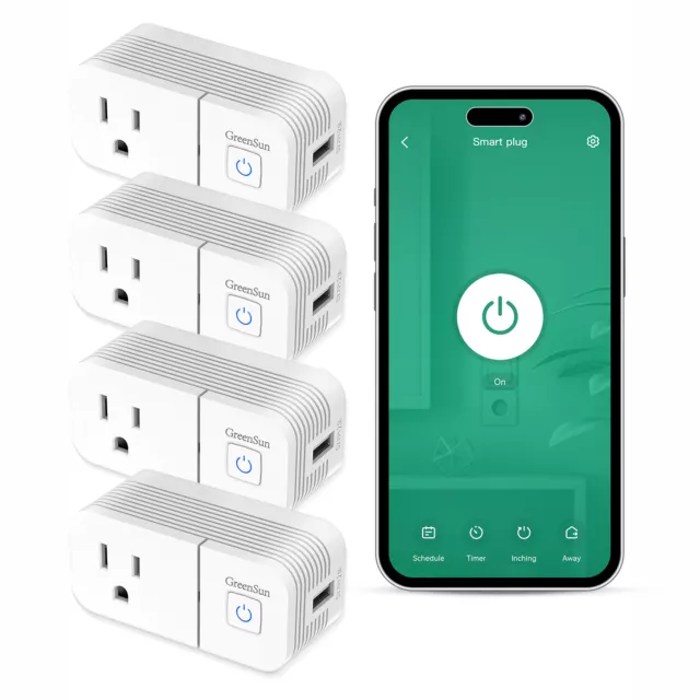 Smart Plug, WGGE Mini Smart WiFi Outlet Compatible with Alexa, Google  Assistant for voice control, Remote control Anywhere, Timer Function, No  Hub