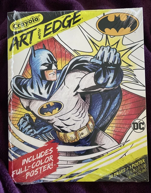 CRAYOLA ART WITH Edge Batman Coloring Book 28 Pages + Poster New