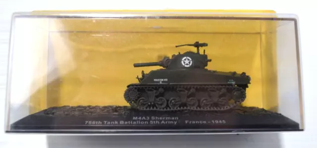 M4A3 Sherman 756th Tank Battalion France 1945 Model Combat Tanks 1:72 DeAgostini