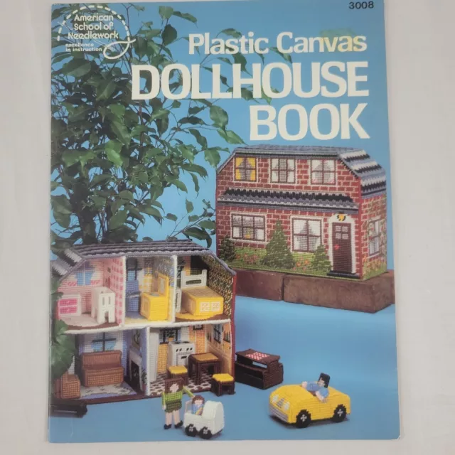 Dollhouse Book Plastic Canvas Needlepoint Pattern American School of Needlework