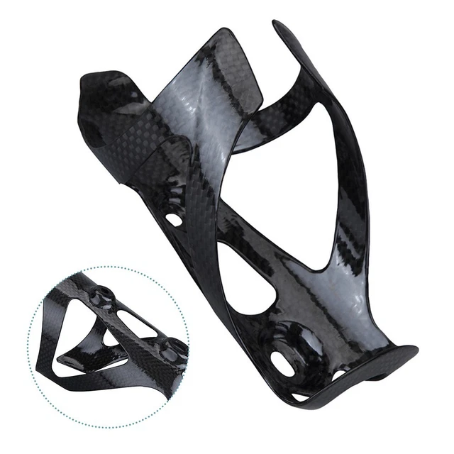 Porte-bouteille Vélo En Fibre De Carbone 3K - Léger 18g, Ouvert Côté Droit, Compatible VTT/route