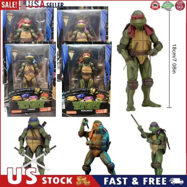 7'' NECA Teenage Mutant Ninja Turtles Action Figure Statue Model Toy Gifts