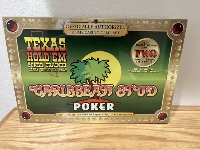 Texas Hold'Em Poker Trainer Caribbean Stud Poker Kit NEW in Opened Box