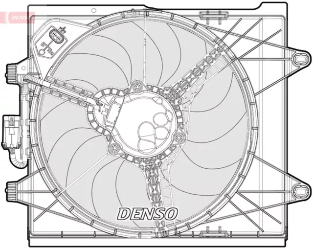 DENSO Lüfter Motorkühlung DER09096 für FIAT 500 312AXM1B Multijet 312AYA1A