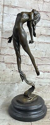 Firmado Original Milo Desnudo Femenino Abstractas Medio Siglo de Bronce Figura