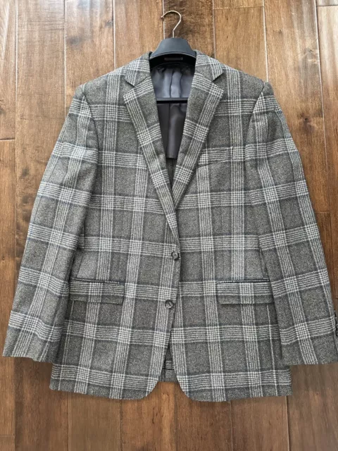 BROOKS BROTHERS Regent Plaid Check 100% Wool Blazer Sport Coat Jacket - 40 R