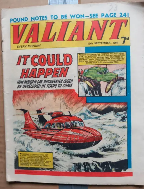 "Valiant " Comic 1966 Classic Vintage Uk Comic Best For Comic Strips!