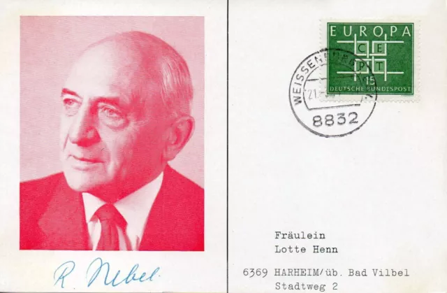 SPACE German pioneer Rudolf NEBEL Weissenburg (city of birth) Cover HAND SIGNED