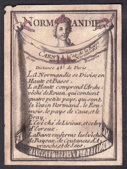 1780 Caen Frankreich France carte a jouer Spielkarte playing card cartes cards