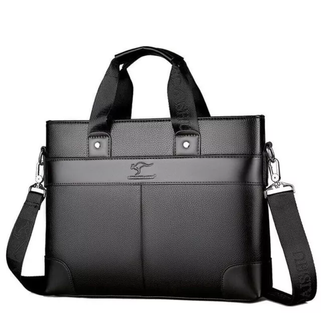 New Business Mens Briefcase Leather Totes Messenger Bag Laptop Handbag