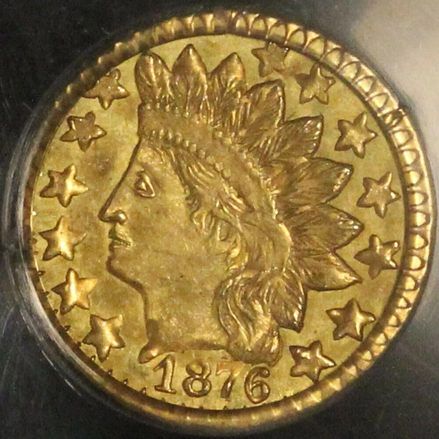 1876 California Gold 25C BG-879 PCGS MS64 - Free Shipping USA 3