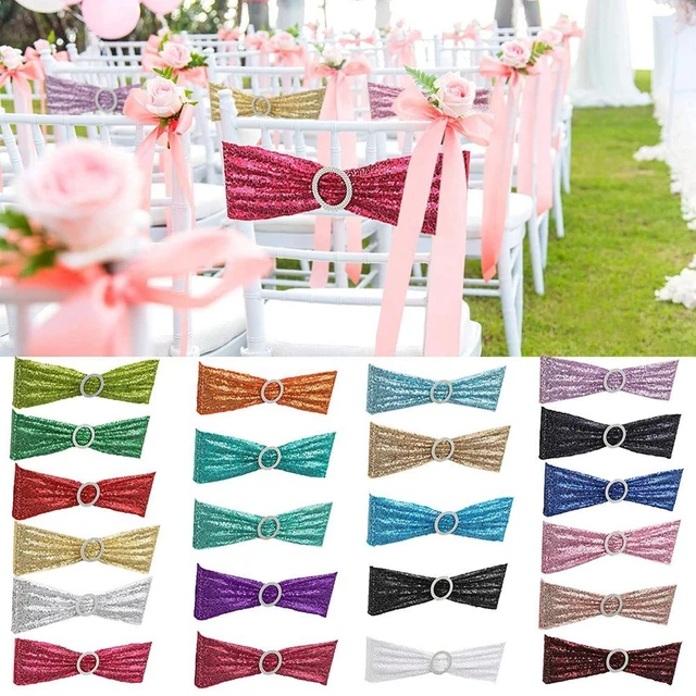 cintura matrimonio decorazione sedia schiena paillettes cintura matrimonio banchetto