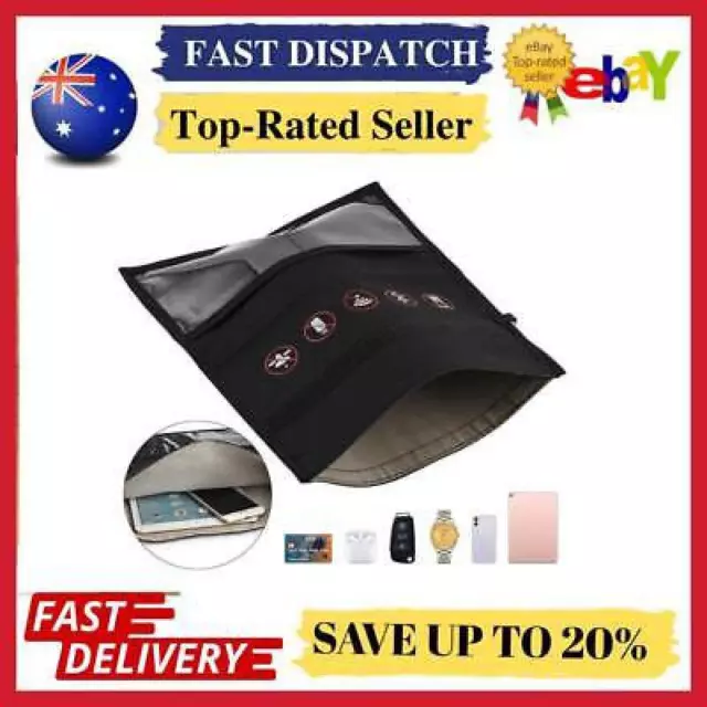 Large Faraday Bag RFID Signal Blocking Shielding Pouch Cell Phone Wallet Blocker