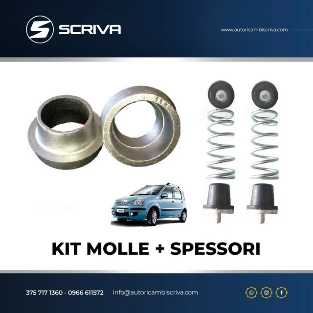 Kit Rialzo Per Panda 4x4 Prima Serie - Spessori Anteriori 30mm + Molle Posteriori - 1986-2003