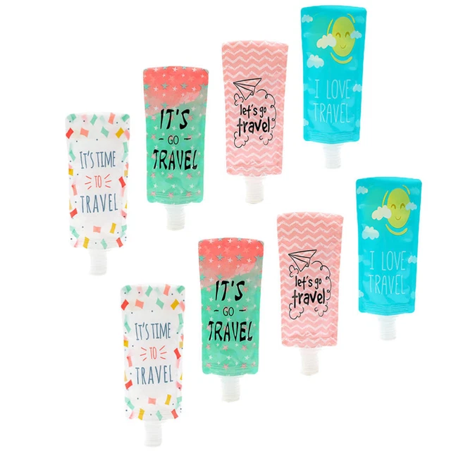 8 Pcs The Pet Lotion Bag Baby Empty Bottle Keychain Shampoo Container
