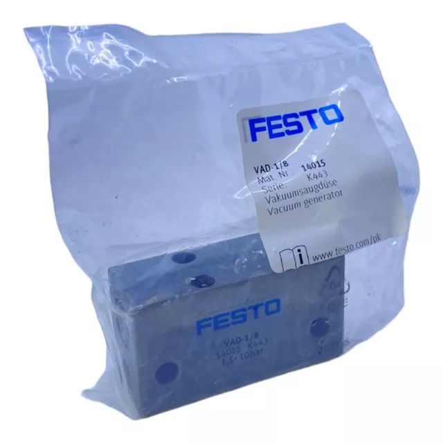 Festo VAD-1/8 Pressure Regulator 14015 1,5 -10bar