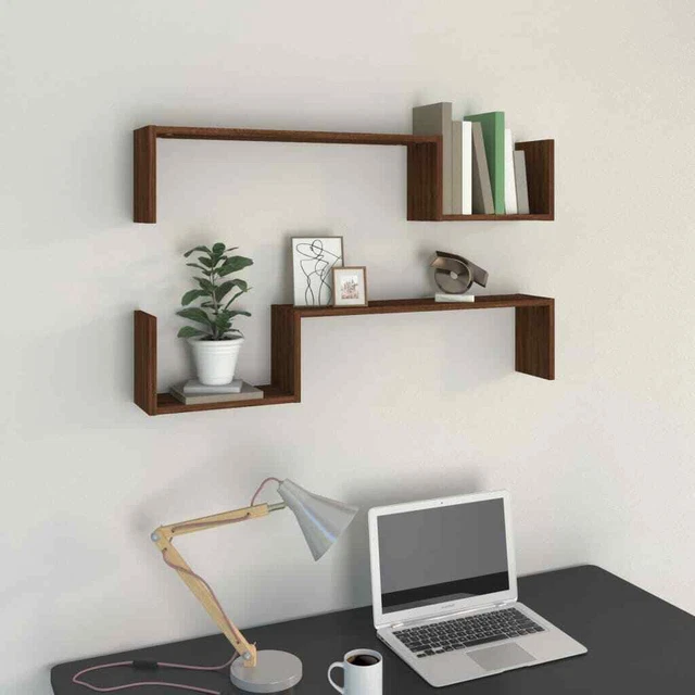 Vidaxl Mensole a Muro 2 pz Rovere Marrone 100x15x20 cm in Multistrato