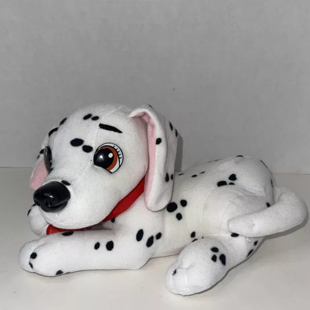 Vintage 101 Dalmatians Plush Perdy With Puppies Red Collar Mattel Disney 1996