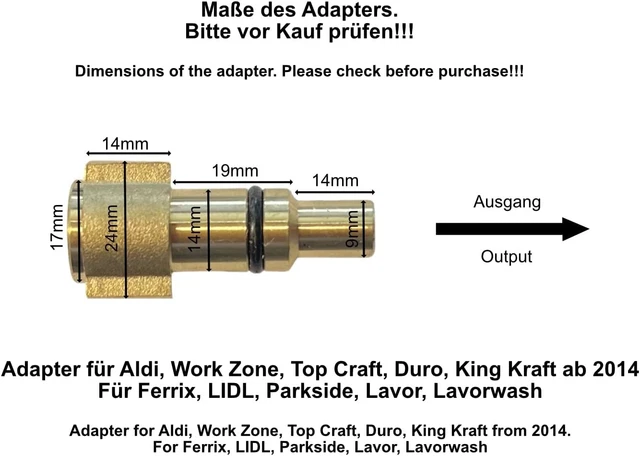 Adattatore Per Lavor & Parkside & Aldi Da 2015 Ferrex Su M22 X1 - Foto 8