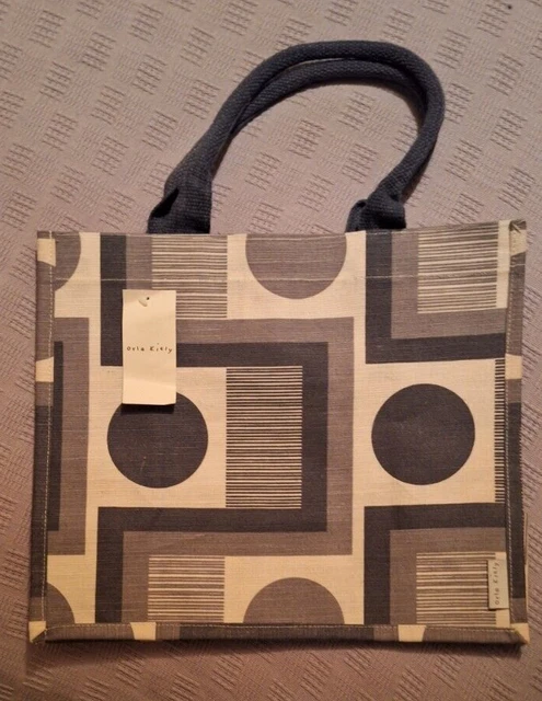 Sac Shopping Orla Kiely En Jute – Design Poissons, Taille Medium, Neuf Avec étiquettes
