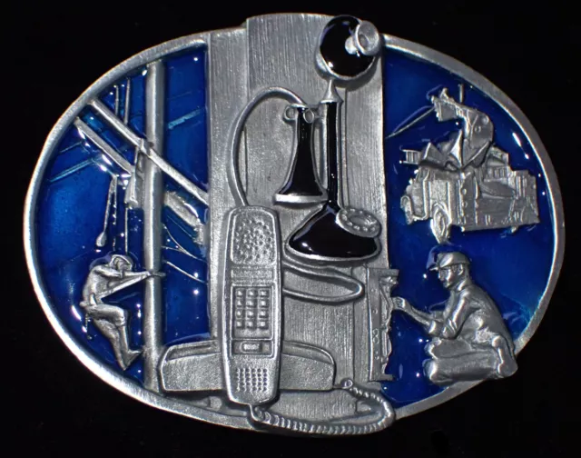 Lineman Belt Buckle Buckles Fine Pewter Detailed New!