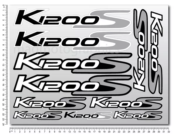 K1200S motorcycle fairing decals stickers graphics k1200 S Bmw Motorrad grey