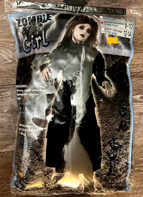 Zombie Girl Halloween Costume Sz Child M 8-10
