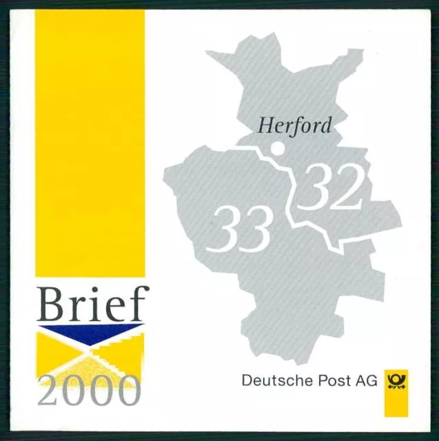 DEUTSCHE POST GESCHENK 1996 RARE!! HERFORD BRIEFZENTRUM BRIEF 2000 h6789