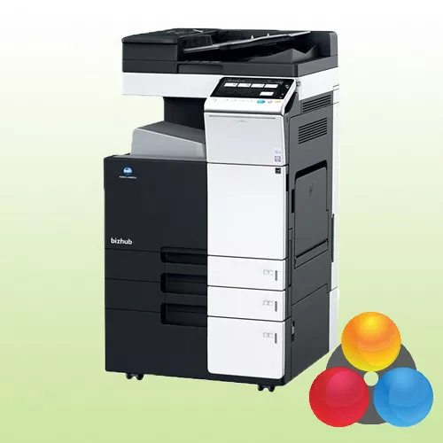Konica Minolta bizhub 454e Kopierer Drucker Scanner mit Faxkarte Unterschrank A3