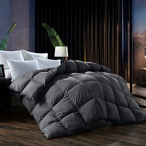 Goose Down Comforter King All Season Down Fiber Duvet Insert Grey Goose Down