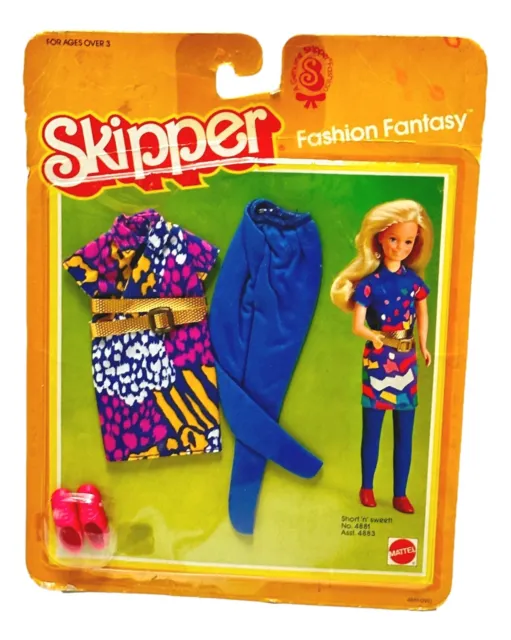 Skipper Fashion Short N Sweet Doll Clothing Mattel 1983 New Card Barbie Sister