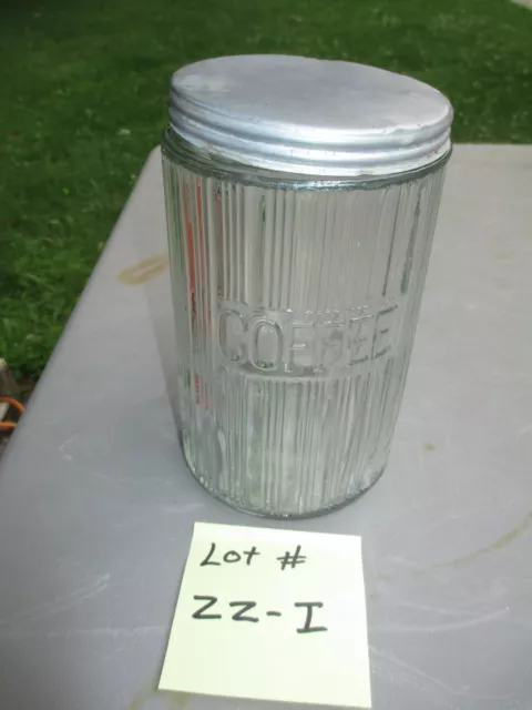 Hoosier Cabinet Original Triple Skip Coffee Spice Jar   Lot # Zz-I