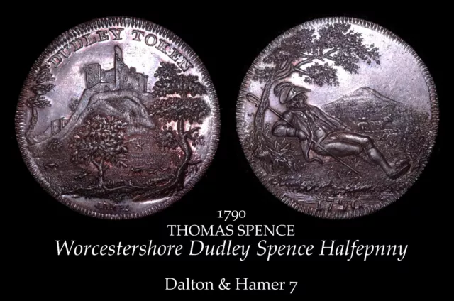 1790 Dudley Spence Conder Halfpenny D&H 7, super!
