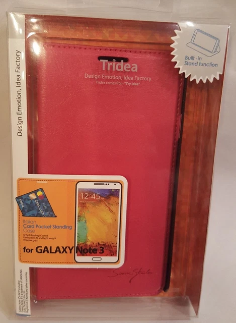 For Samsung Galaxy Note 3 | Tridea Pink Standing Case Cover Italian Card Pocket